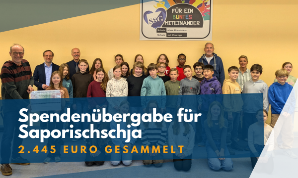Spendenübergabe für Saporischschja